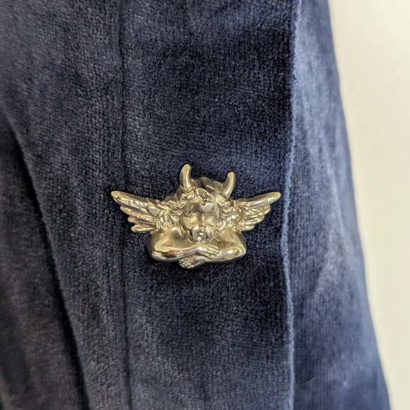 Boys Lie XL Navy Oh Snap Velour Sweatpants - Piece of Reign - Hand-dyed - Angel - Picture 5 of 8